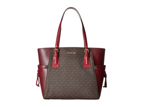 michael kors voyager east west tote oxblood|signature voyager east west tote.